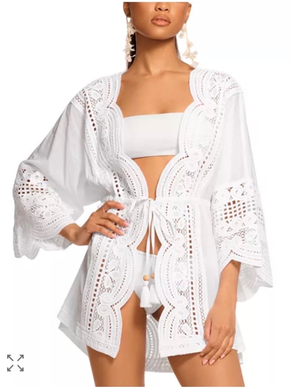 NWT! Summer 2025 Ramy Brook 'Leilanni' Swim Cover Up White Size Small $450